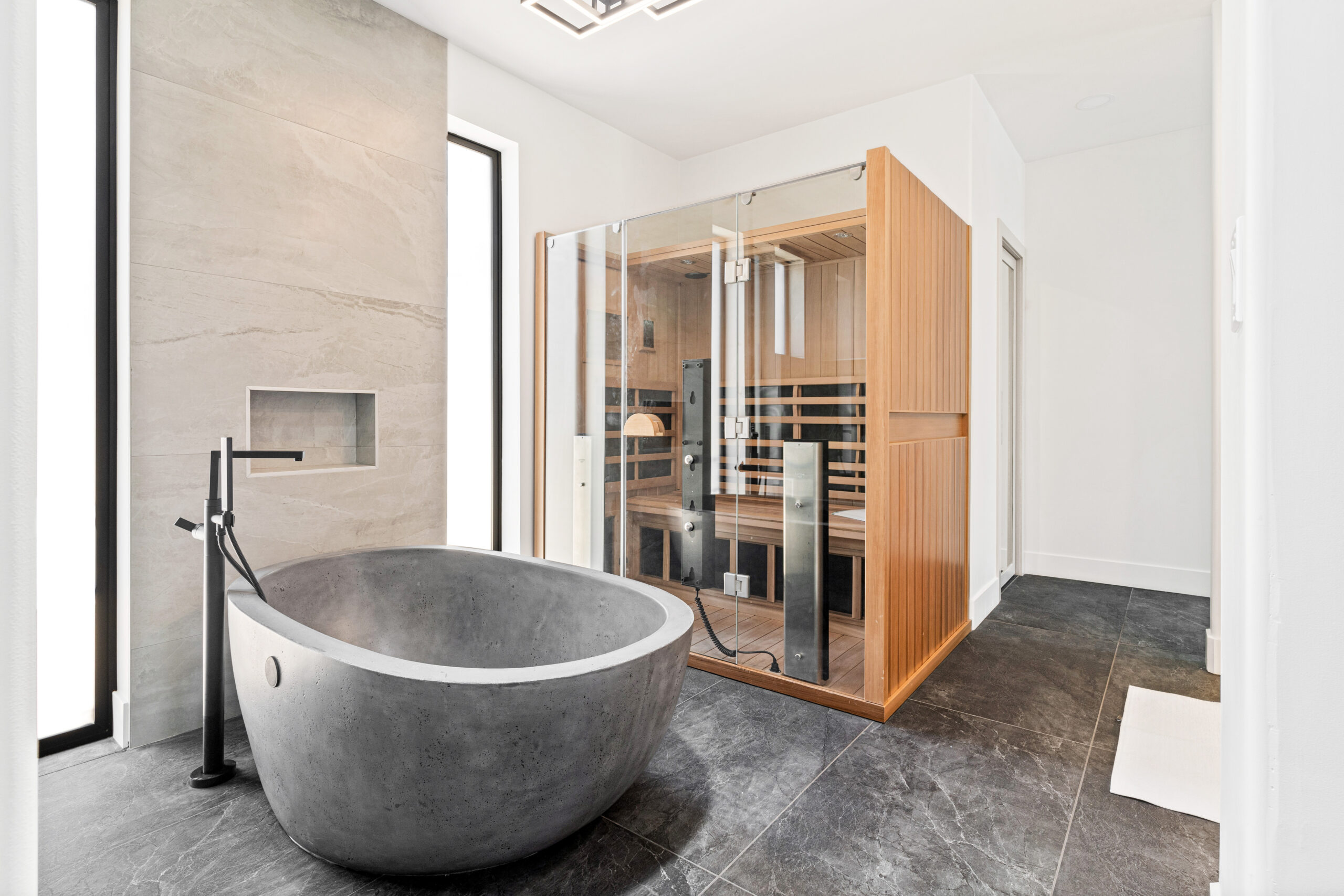 Custom Bathroom Tub and Sauna - Columbine