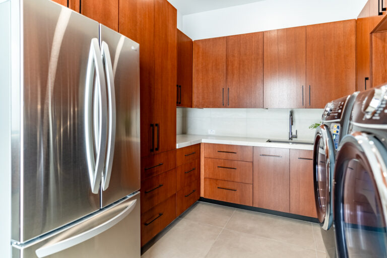 Custom Laundry Room with Refrigerator - Cochise